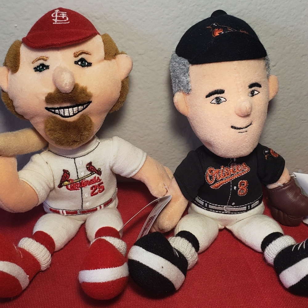 1999 St. Louis cardinals mark McGwire/Cal Ripken jr. Plush doll figure MLB